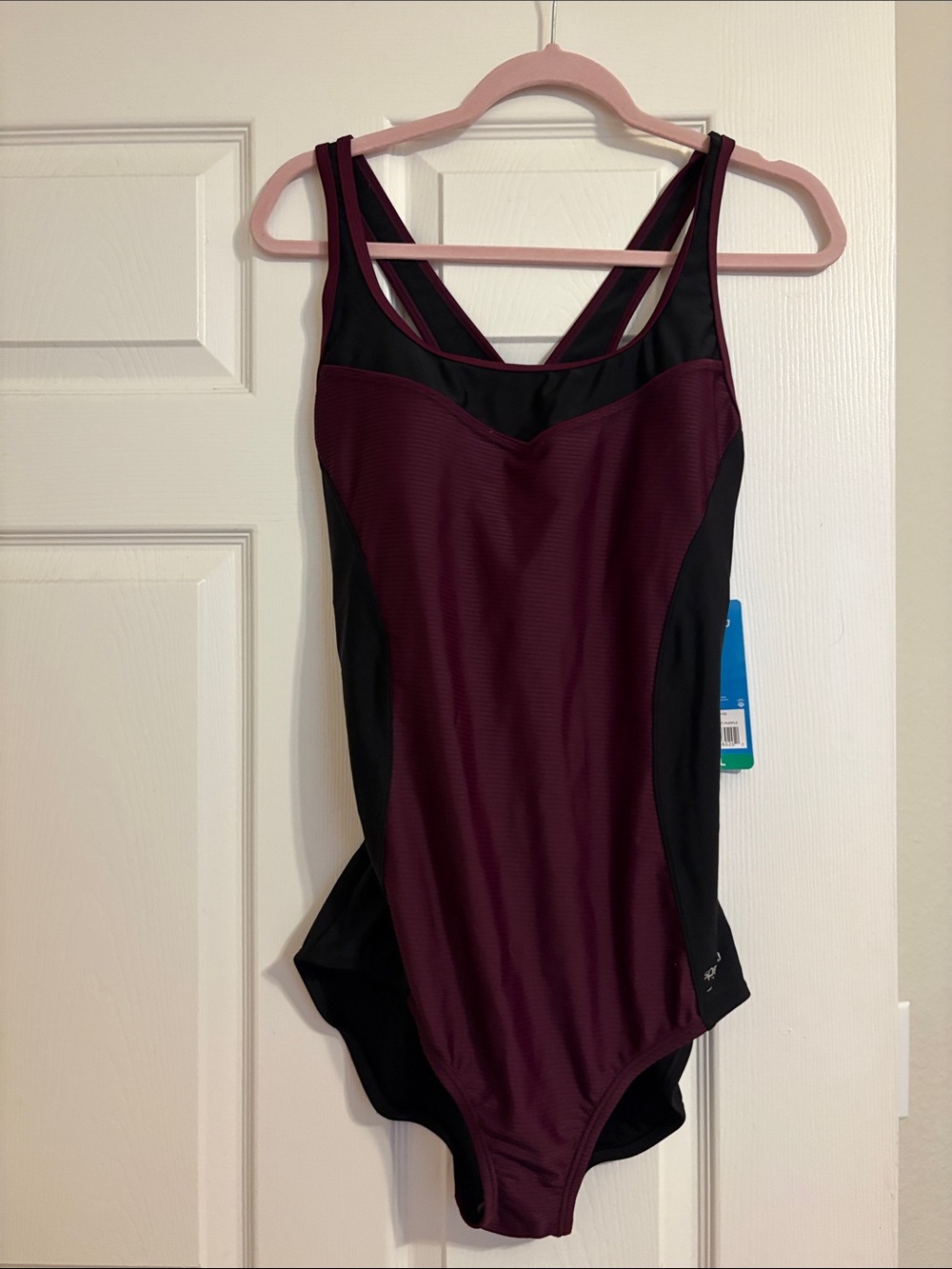 Speedo Women’s One-Piece Swimsuit in purple and Black